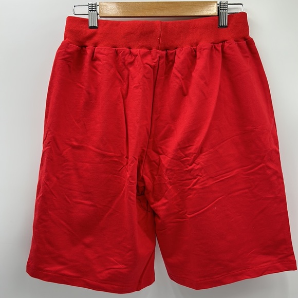 RAW OWN THE NOW MENS SIZE SMALL GRAPHIC PATCH 2 POCKET RED SHORTS - Picture 3 of 11